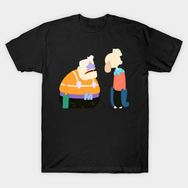 Barnacle Boy and Mermaid Man T-Shirt by VinylPatch